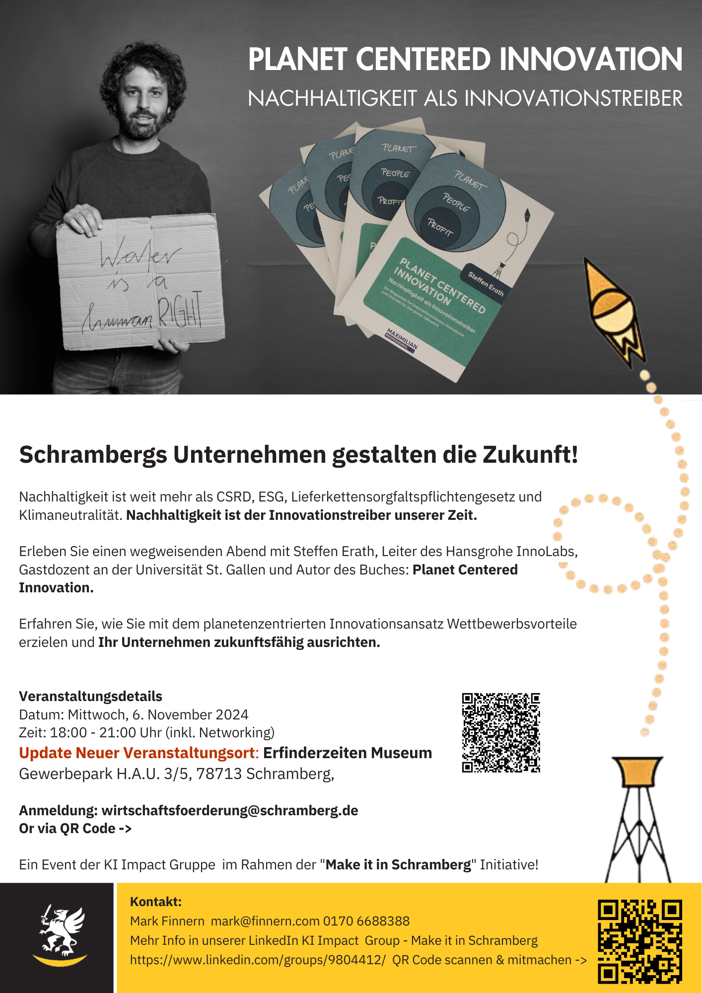 Planet Centered Innovation – Steffen Erath, 6. November 2024, Erfinderzeiten Museum Schramberg